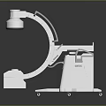Medical C arm X ray Machine with Mobile Base White Body and Display Panel 3d model