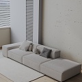 Three-seat sofa 3d model