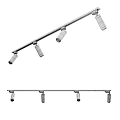 Modern Track Mounted Downlights and Spotlights with Black Finish Adjustable Heads for Home Interior Lighting