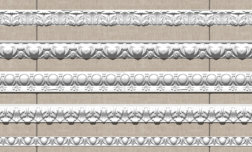 European plaster line 3d model