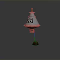 Conical White Brown Buoy With Number 76 Top Light And Rope Seaweed
