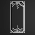 Ornate Decorative Carving Designs With Intricate Patterns And Symmetrical Frames 3d model