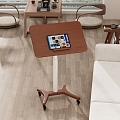 Tea Table Tea Art Green Planting Wood Floor Flat Desk Lifting Desk Sofa Carpet Laptop Computer Tea Table Lamp Book Ornaments Universal Wheel Movable Desk Lifter Controller 3d model