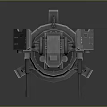 Turret Turntable Railgun Sci-fi Tower Defense Game Tower Defense Sci-fi Turret Game Turret Game Battery 3d model