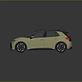 Yellow Electric Car With Black Roof Modern Five Door Design And Sleek Alloy Wheels
