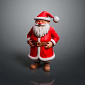 Santa Claus Figurine Wearing Red Outfit Red Hat With White Beard And Black Belt