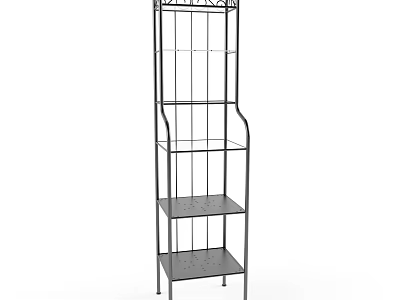 Durable Metal Storage Shelf With Multi tier Design For Home Organization 3d model