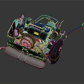 modern engine 3d model