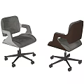 Ergonomic Modern Office Chair With Soft Gray Velvet Upholstery Adjustable Armrests And Swivel Casters