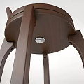 Modern Bar Stools With Wooden Frame Black Seat And Ergonomic Backrest Design