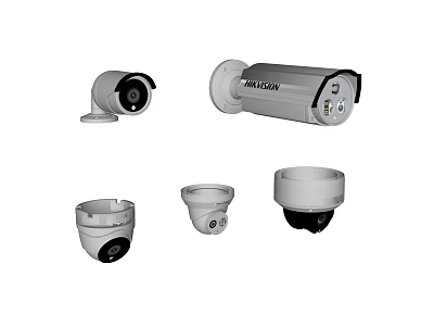DAHUA Security Surveillance Cameras Including Dome And Bullet Models For Monitoring Systems 3d model