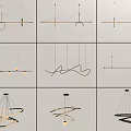 Pendant lamp combination 3d model