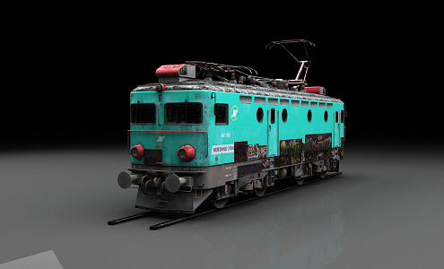 modern train tram train 3d model