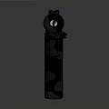 Stylish Red And Black Tactical Gun With Modern Graphic Patterns And Sleek Design On Barrel Grip