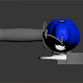 Blue Handheld Electric Power Tool With Cutting Disc And Power Cord