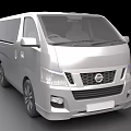 Silver Nissan Minivan Featuring Spacious Interior Large Windows And Front Grille 3d model