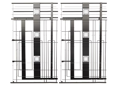 Detailed Industrial Pipe Structure Layout Design With Framework And Technical System 3d model