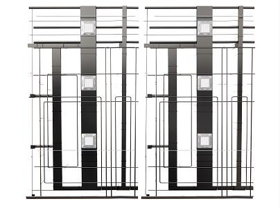 Modern duct air conditioner outlet air conditioner turns off heating duct machine coil 3d model