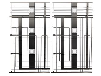 Modern duct air conditioner outlet air conditioner turns off heating duct machine coil 3d model