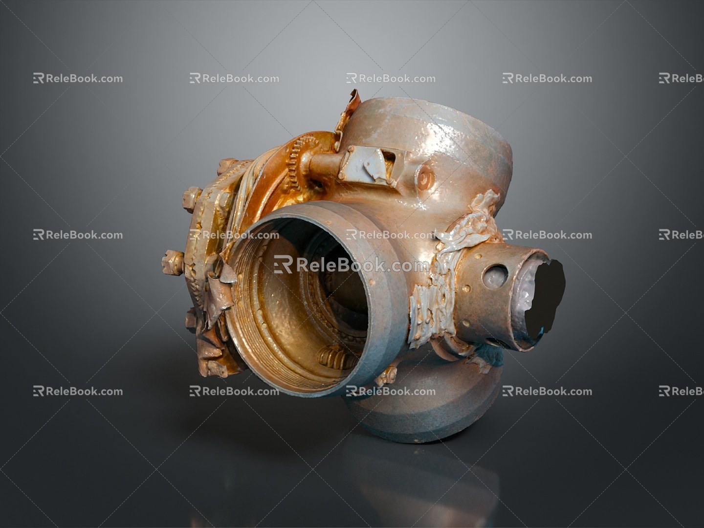 Pipe water pipe valve iron pipe fitting flange tee joint pipe water pipe valve 3d model