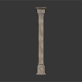 Classical Stone Column With Intricate Carvings And Decorative Architectural Elements 3d model