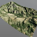 Scenic Mountain Landscape With Rolling Peaks Rocky Surfaces And Green Vegetation