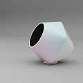 Modern Geometric Shape Speakers With Gradient Color Finish Pair For Home 3d model