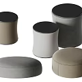 baxter sofa stool fabric stool seat cushion 3d model
