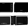 Modern Microwave Oven Kitchen Appliance With Glass Door And Control Panel