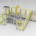 Industrial robot loading and unloading module automatic production line 1210 3d model