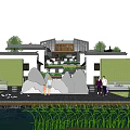 Modern Hotel Building With Wooden Ceiling Central Large Tree And Courtyard Water Pool