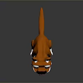 Playful 3D Game Movie Character With Orange Body White Paws Standing Pose And Sticking Tongue
