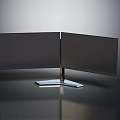 Modern computer dual display dual screen 3d model