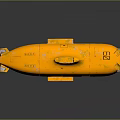 Yellow Submarine Model S336 With Antenna Small Windows And Surface Details