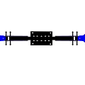 Blue And Black Children's Seesaw With Spring Base For Outdoor Playground Use