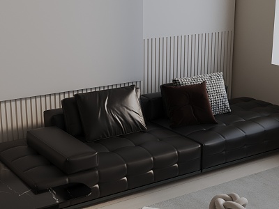 Modern three-seat sofa 3d model