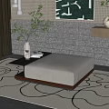 Modern sofa stool 3d model