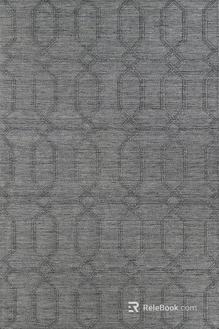 Modern Gray Square Rug With Textured Geometric Pattern And Intricate Lines 3d model
