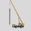 XCMG Heavy Duty Truck Crane Lifting Steel Reinforcement Cage With Extended Boom