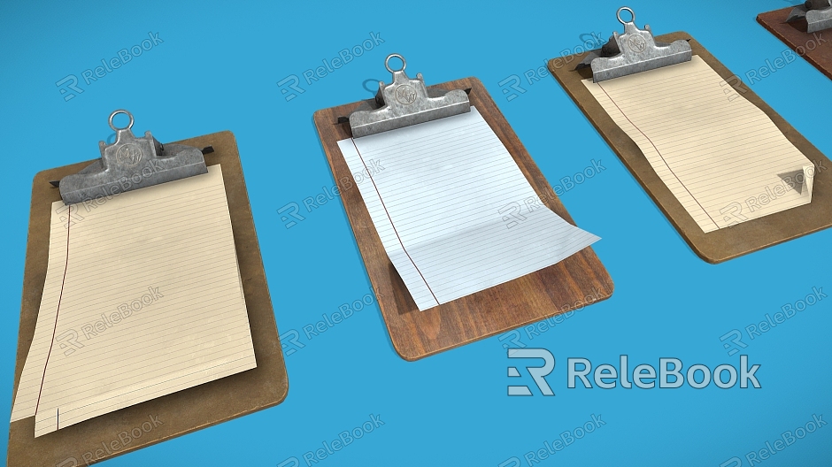 Modern Letter Paper Clipboard model