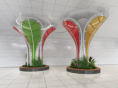 Modern Columns Indoor Columns Flower-bed Columns Lobby Landscape Columns 3d model
