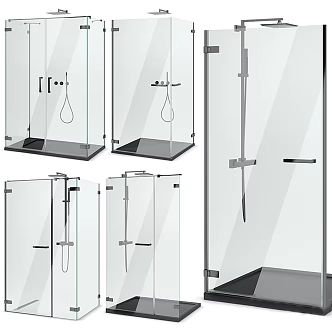 Modern Shower Room Shower 3d model