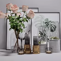 Modern Ornaments Combination Vase Flower Combination 3d model