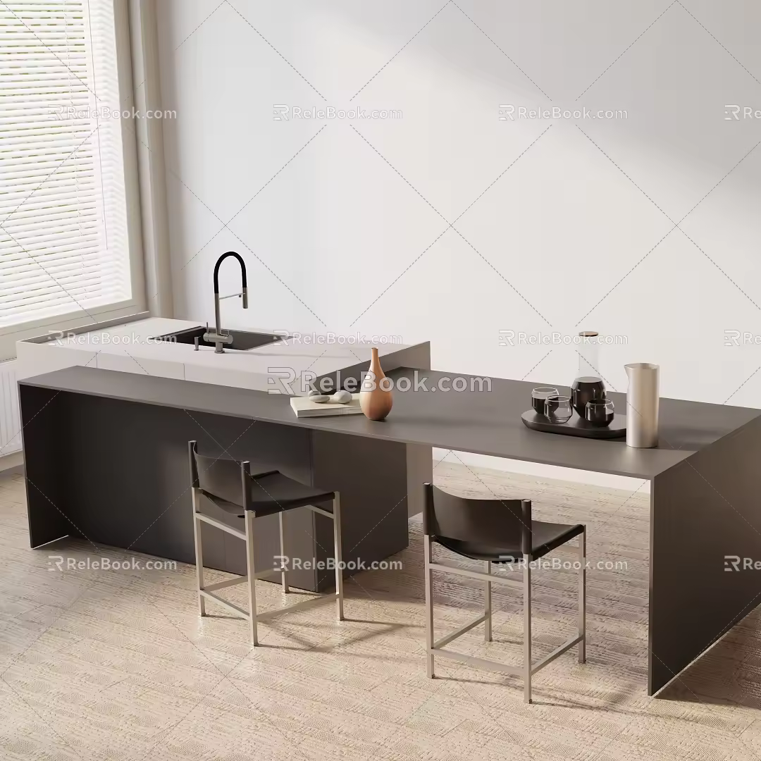 Modern table combination 3d model