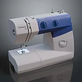 Novelty White And Blue Household Electric Sewing Machine With Functional Design