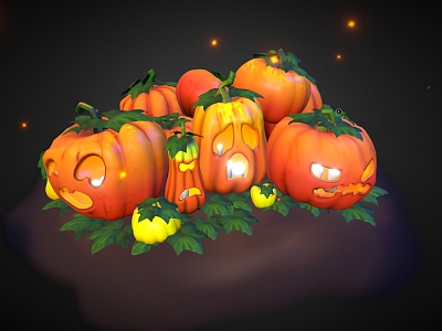 Pumpkin lantern pumpkin cartoon pumpkin Halloween pumpkin Halloween model