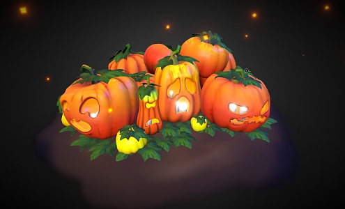 Pumpkin lantern pumpkin cartoon pumpkin Halloween pumpkin Halloween 3d model