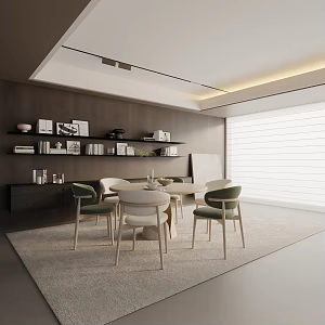 Modern table combination 3d model