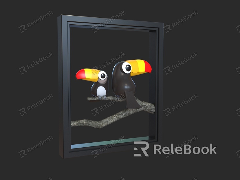 Modern Cartoon Bird model