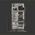 Rusty Metal Electronic Appliance With Industrial Grill Design And Support Legs